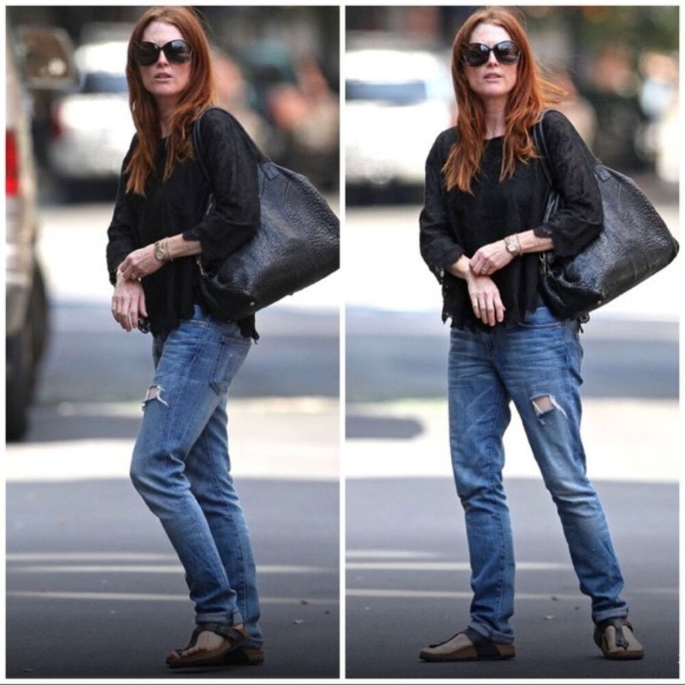 Current/Elliott The Super Slouchy Skinny Super Love Destroy with Paint Jeans 27